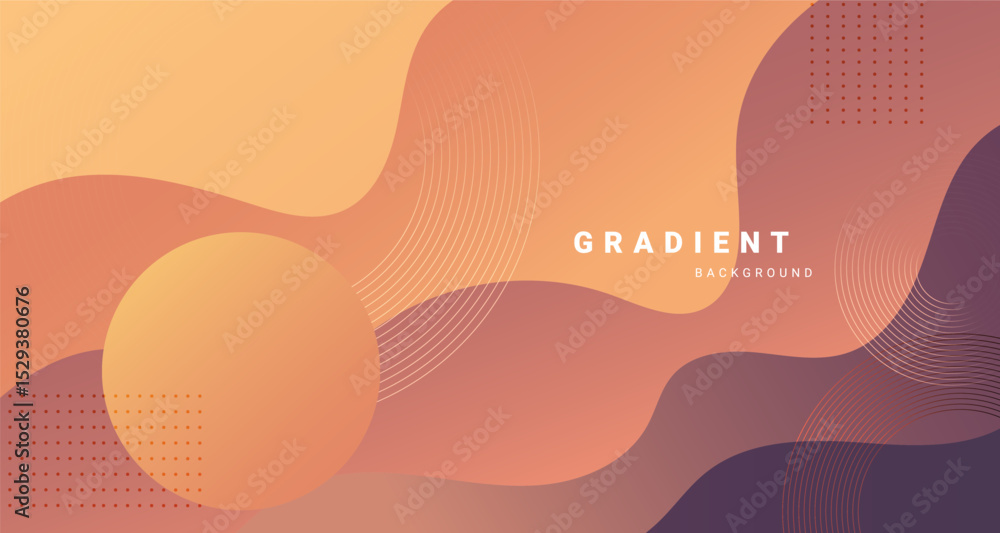Poster Modern abstract background with smooth curves, geometric shapes, and soft color gradient.
