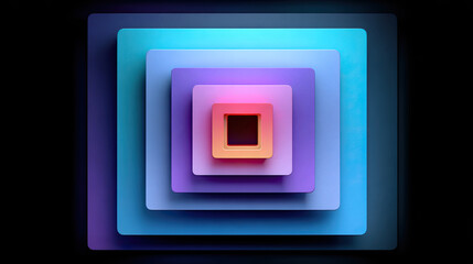 Modern geometric shapes in vibrant colors create captivating visual effect