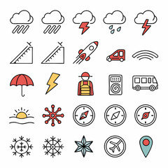 set of icons