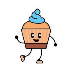 A cupcake running a marathon