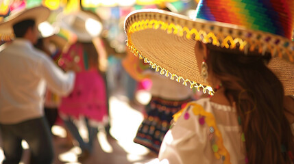 Dancing the Night Away: People Enjoying the Cinco de Mayo Fiesta