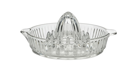 Obraz premium Clear glass citrus juicer isolated on white background
