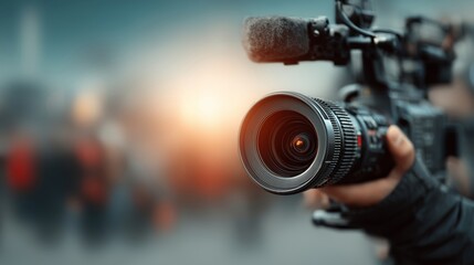 Professional camera setup for video recording