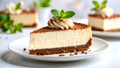 Creamy Cheesecake Slice with Dessert.