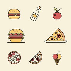travel icons set
