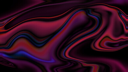 Abstract Liquid Swirls Dark Red, Blue, and Black Fluid Design