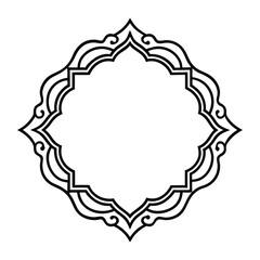 round ornamental round frame