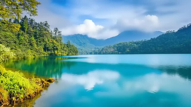 Serene Mountain Lake Reflection