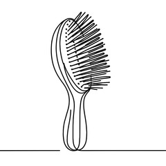 Hairbrush standing upright &mdash; Graduation grooming and care