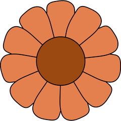 Retro Flower Daisy Groovy 70s 