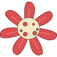 Retro Flower Daisy Groovy 70s 