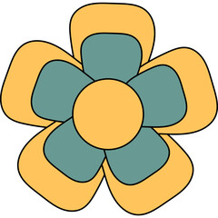 Retro Flower Daisy Groovy 70s 