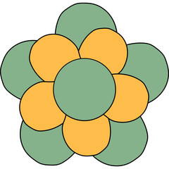 Retro Flower Daisy Groovy 70s 