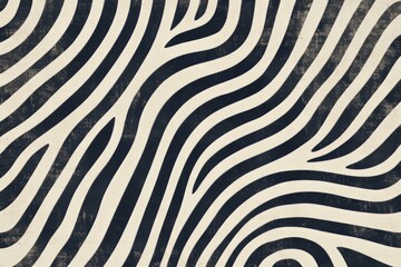 Wavy and swirled zebra strokes, black and white pattern