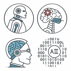 human head with gears