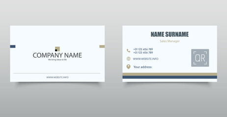 Creative Business Card Template. Vector Illustration. Editable file.