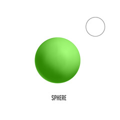 Perfect green sphere representing geometric harmony, with a wireframe outline showcasing its precise form, ideal for projects related to mathematics, design, and abstract concepts