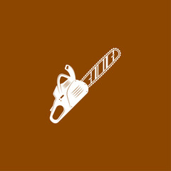 Chainsaw icon flat vector design