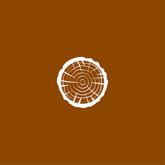 Wood tree trunk icon flat vector design