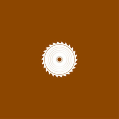 Circular saw blade icon flat vector design