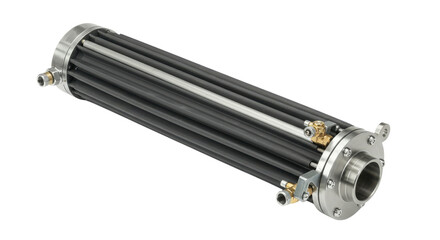 Industrial Tube Bundle Heat Exchanger isolated PNG with Transparent Background