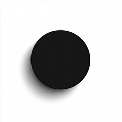 Black circle with soft shadow on white background