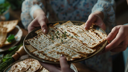 People Eating Matzah: Celebrating the Spirit of Passover
