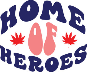 4th of July Retro SVG Typography Design