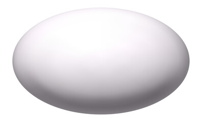 Featuring a smooth, white oval shape resembling an egg, floating gracefully on a bright white background, creating a clean and minimalist abstract composition full of purity and simplicity