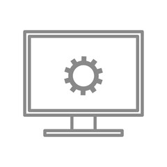 歯車マークが表示されたディスプレイのアイコン