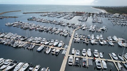 Hillarys, Australia – June 3, 2025: Aerial View of The Hillarys Boat Harbour of Perth CBD