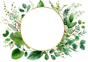 Leaf frame looks lush and elegant around circle