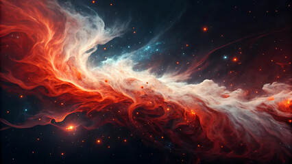 Fototapeta premium Nebula Space Galaxy Background with Glowing Stars
