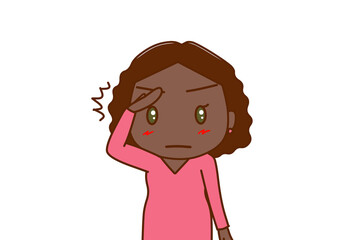 （上半身正面）キリッとした顔で敬礼して姿勢を正して了解するアフリカ系女性