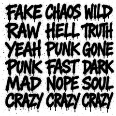 Graffiti Text Quotes – Urban Slang and Spray Paint Words with Blood Splatter Effect (Transparent PNG)