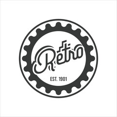 Vintage retro logo design template