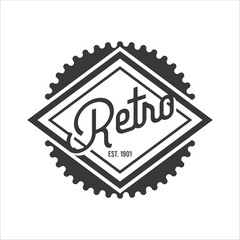 Vintage retro logo design template