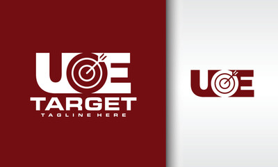 letter UE goal logo