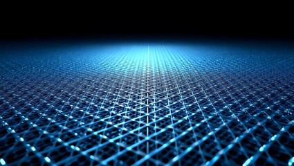 Fototapeta premium Abstract blue network connection background technology grid digital data structure design illustration 3d