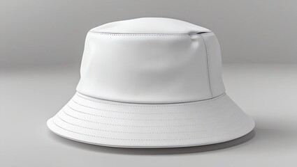 Blank White Bucket Hat Isolated Vector On White Background 