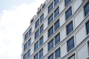 Modern Architectural Design Elegant Building Exterior with Geometric Windows