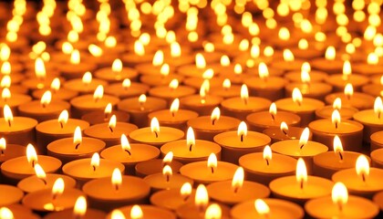 Burning Candles with Warm Light Background.
