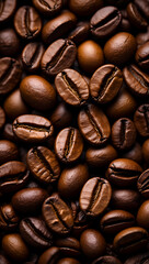 High Quality Roasted Coffee Beans Background Photo for Cafe and Product Use