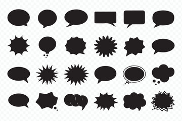 Communication Dialogue and Burst Graphic Set Vector