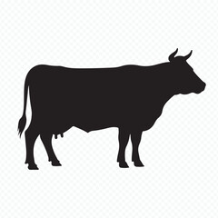 silhouette of a cow Vector