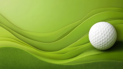 golf advertisement background with smooth shapes