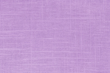 Purple pastel linen fabric cloth texture for background, natural textile pattern.