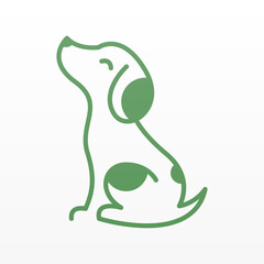 Dog logo design concept template vector