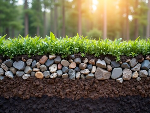 stone soil ground layers
