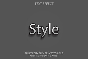Style text effect editable